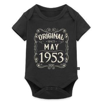 Vintage - Original since May 1953 Birthday - Baby Premium short-sleeve bodysuit - black - Front
