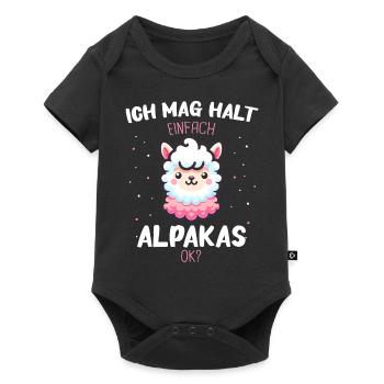 Alpaca Llama Alpacas Animal - Baby Premium short-sleeve bodysuit - black - Front