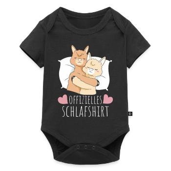 Alpaca Llama Alpacas Animal - Baby Premium short-sleeve bodysuit - black - Front