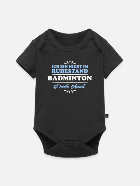 Retirement Pensioner Pensioner Badminton - Baby Premium short-sleeve bodysuit - black
