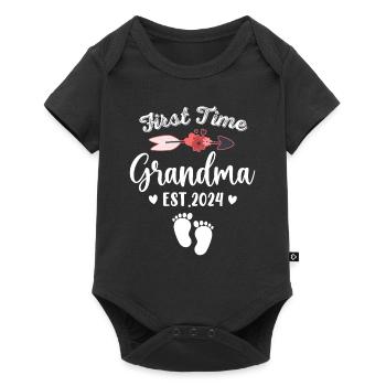 First Time Grandma 2024 Pregnancy announcement New - Baby Premium short-sleeve bodysuit - black - Front