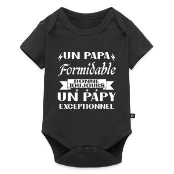 Papa Formidable Donne Un Papy Exceptionnel - Body à manches courtes Premium Bébé - noir - Devant
