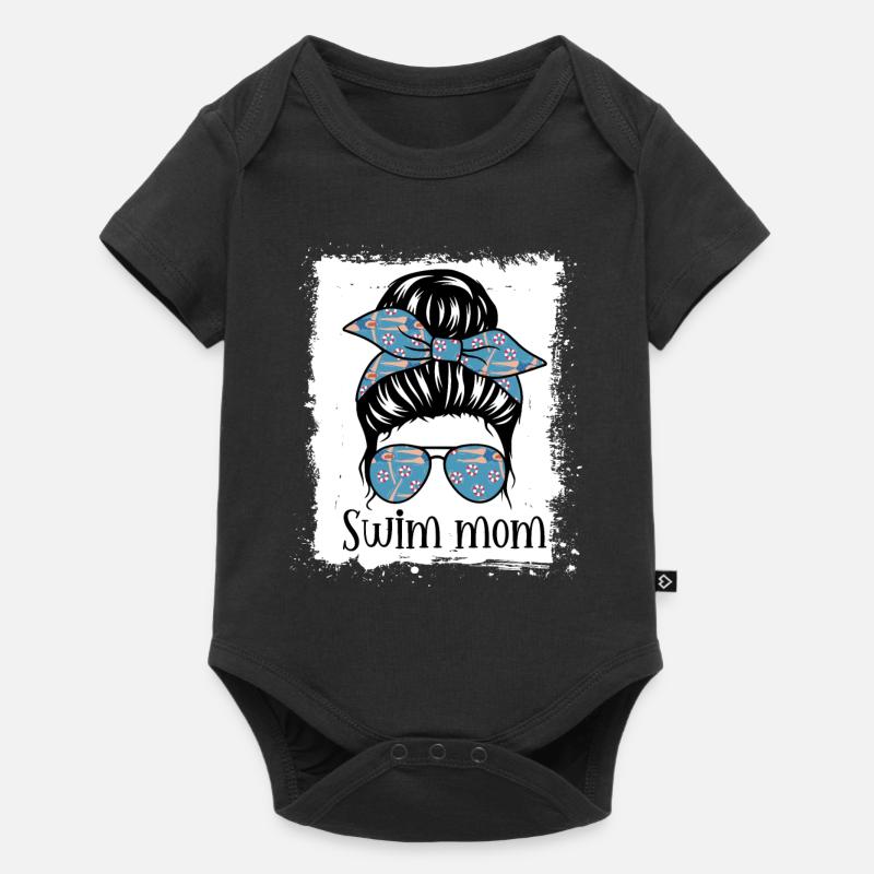 Natation Nageur Maman Natation Maman - Body à manches courtes Premium Bébé - noir
