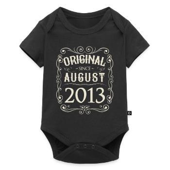 Vintage - Original since August 2013 Geburtstag - Baby Premium Kurzarmbody - Schwarz - Vorne