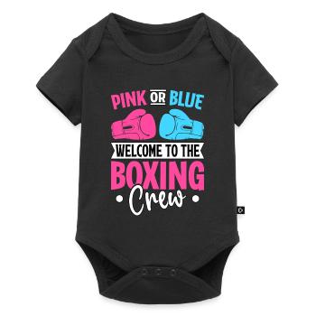 Rose ou bleu bienvenue dans l’équipe de boxe - Body à manches courtes Premium Bébé - noir - Devant