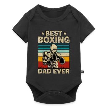 Bester Boxvater aller Zeiten - Baby Premium Kurzarmbody - Schwarz - Vorne