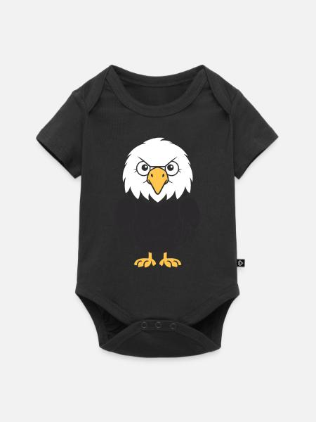 Adler-Vogel - Baby Premium Kurzarmbody - Schwarz