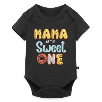 Maman du premier beignet d’anniversaire de la douce - Body à manches courtes Premium Bébé - noir - Devant