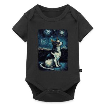 Chihuahua Starry Night - Baby Premium short-sleeve bodysuit - black - Front