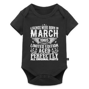 Legendary since March 1965 Birthday 1965 - Baby Premium short-sleeve bodysuit - black - Front
