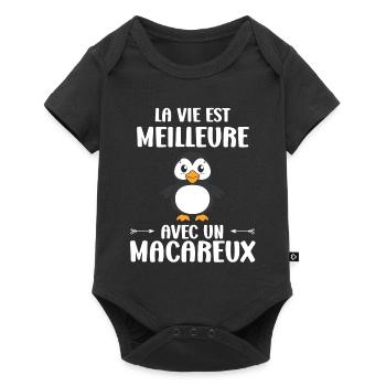 macareux - Body à manches courtes Premium Bébé - noir - Devant