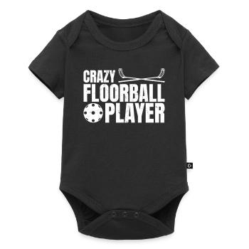 Jeu de floorball Unihockey - Joueur de floorball fou - Body à manches courtes Premium Bébé - noir - Devant