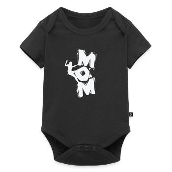 Mom Bouldering - Baby Premium short-sleeve bodysuit - black - Front