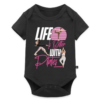 Pilates Instructor Teacher Life Is - Baby Premium short-sleeve bodysuit - black - Front
