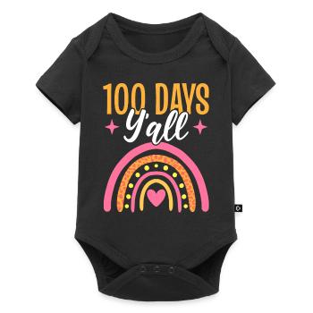 Rainbow 100 Days Yall 100th Day of School Teacher - Baby Premium short-sleeve bodysuit - black - Front
