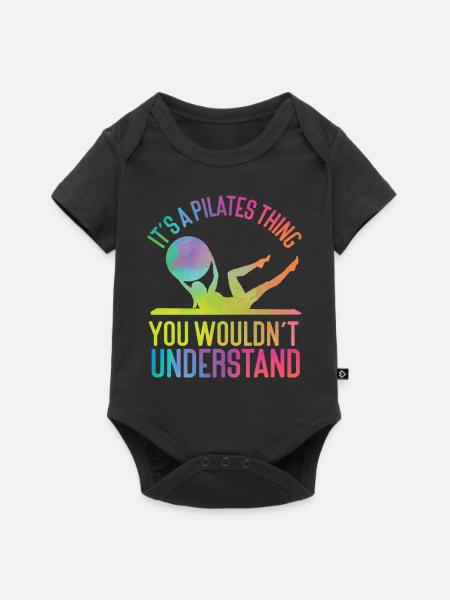 Pilates Instructor Teacher - Baby Premium Kurzarmbody - Schwarz