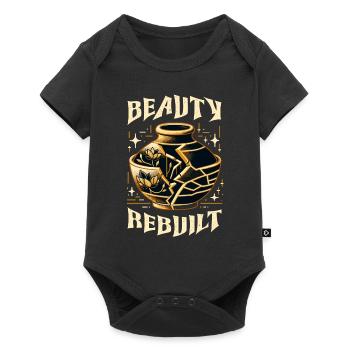 Kintsugi Kintsukuroi Imperfekte Japanische Kunst - Baby Premium Kurzarmbody - Schwarz - Vorne