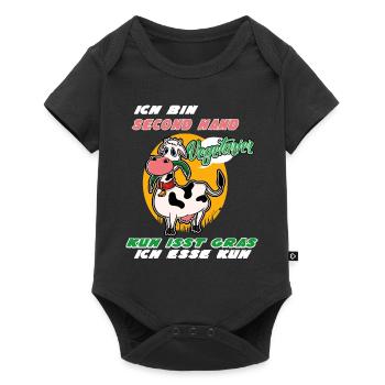 I'm Second Hand Vegetarian Cow Eats Grass - Baby Premium short-sleeve bodysuit - black - Front