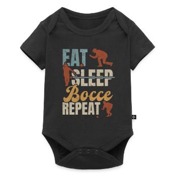 Eat Sleep Bocce Repeat - Funny Boccia Player - Baby Premium short-sleeve bodysuit - black - Front