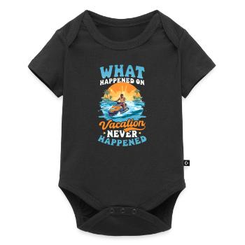 Summer Vacation Happened On Vacation Never - Baby Premium short-sleeve bodysuit - black - Front