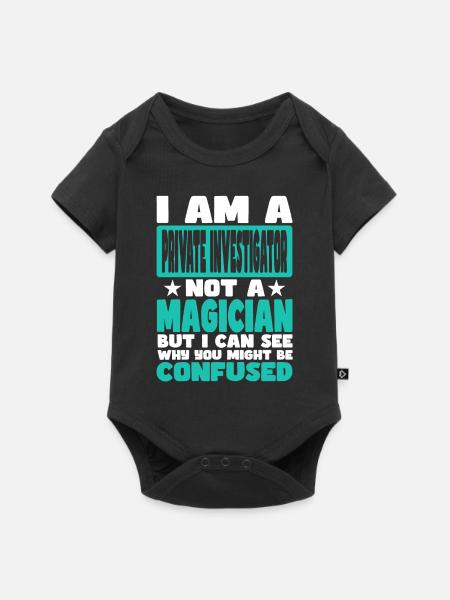 Privatdetektiv - Baby Premium Kurzarmbody - Schwarz