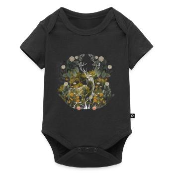 Forest Animals Deer Moose Sweden Wild Forest Nature - Baby Premium short-sleeve bodysuit - black - Front