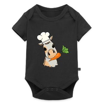 Pony Chef Turnip Home Cook Child Baby Cooking - Baby Premium short-sleeve bodysuit - black - Front