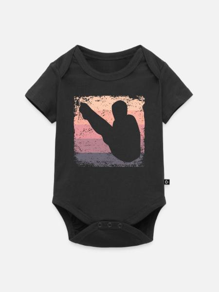 Synchronisierter Wassertaucher High Diver - Baby Premium Kurzarmbody - Schwarz