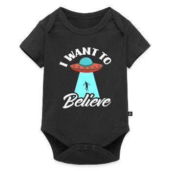 Alien Flying Saucer Alien Life - Baby Premium short-sleeve bodysuit - black - Front