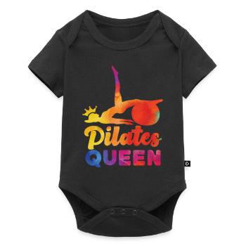 Pilates Instructor Teacher Queen - Baby Premium Kurzarmbody - Schwarz - Vorne