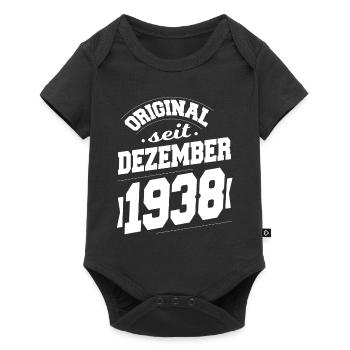 Dezember 1938 Original seit 85 Jahren Mann Frau - Baby Premium Kurzarmbody - Schwarz - Vorne