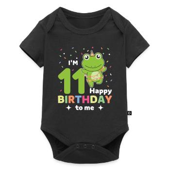 Grenouille pour les 11 ans pour les enfants de onze ans - Body à manches courtes Premium Bébé - noir - Devant