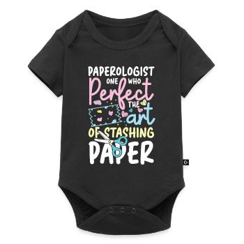 Paperologist Perfect The Art of Stashing Paper - Baby Premium Kurzarmbody - Schwarz - Vorne