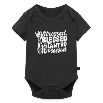 Coriander Lover Cilantro Obsessed - Baby Premium short-sleeve bodysuit - black - Front