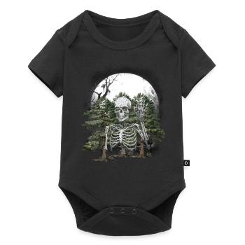 Woodland Ghost Ghost Minuit Spooky Halloween - Body à manches courtes Premium Bébé - noir - Devant