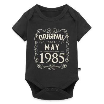 Vintage - Original since May 1985 birthday - Baby Premium short-sleeve bodysuit - black - Front