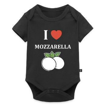 Humour mozzarella - Body à manches courtes Premium Bébé - noir - Devant
