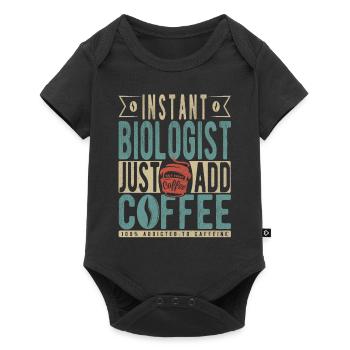 Biologiste instantané Il suffit d’ajouter du café - Body à manches courtes Premium Bébé - noir - Devant