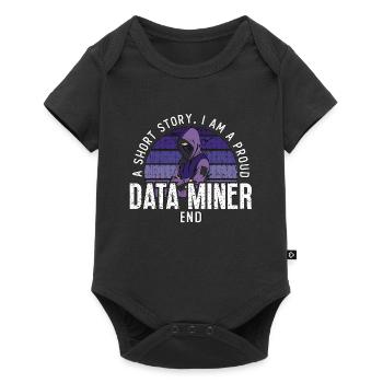 Data Miner A Short Story I Am A Proud Programmer - Baby Premium Kurzarmbody - Schwarz - Vorne
