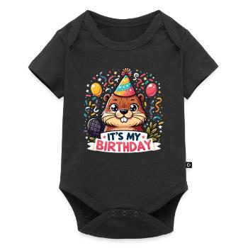 Its My Birthday Sweet Birthday Beaver - Baby Premium short-sleeve bodysuit - black - Front