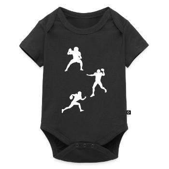 Rugby Player Silhouette Football Silhouette Footba - Baby Premium Kurzarmbody - Schwarz - Vorne