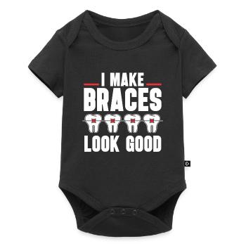 Orthodontist Orthodontic Dental - Baby Premium short-sleeve bodysuit - black - Front
