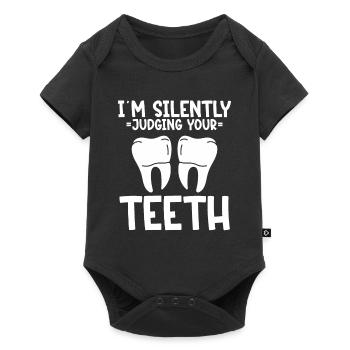 Orthodontiste Orthodontie Dentaire - Body à manches courtes Premium Bébé - noir - Devant