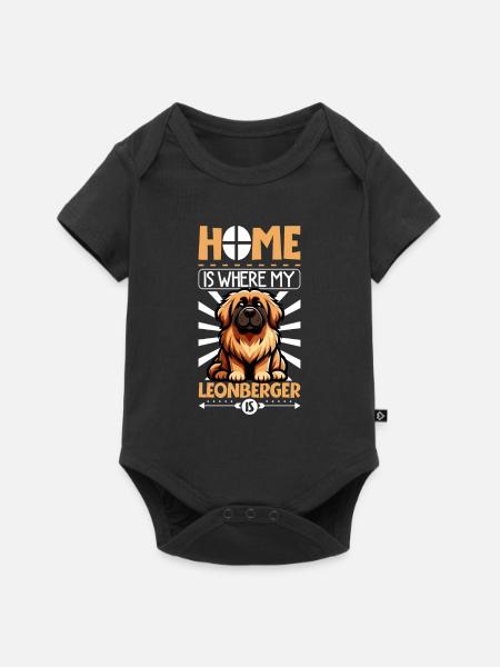 Zuhause - Leonberger - Baby Premium Kurzarmbody - Schwarz
