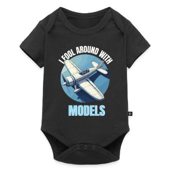 Model Making Model Airplane Airfield Flying Funny - Baby Premium short-sleeve bodysuit - black - Front