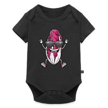 Tanzender Radicchio Mit Sonnenbrille Radicchios - Baby Premium Kurzarmbody - Schwarz - Vorne