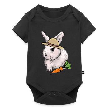 Lapin, lapin, lapin de Pâques, enfants, animaux de compagnie, bébé - Body à manches courtes Premium Bébé - noir - Devant