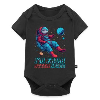 Otter Space Funny Otter Astronaut - Baby Premium short-sleeve bodysuit - black - Front
