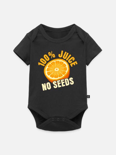 100% Saft ohne Kerne - Baby Premium Kurzarmbody - Schwarz