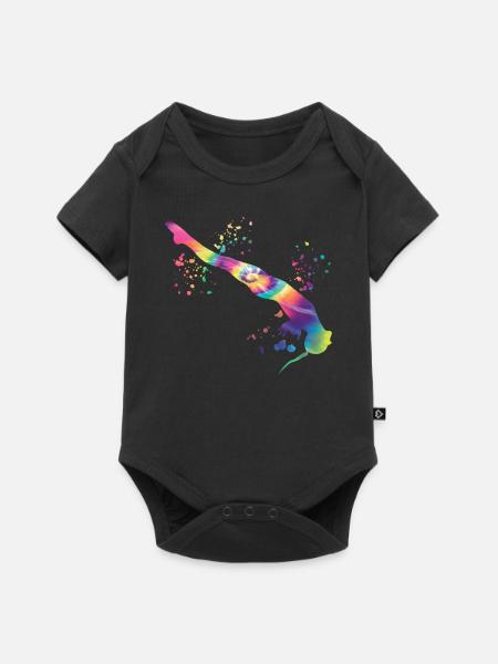 Synchronisierter Wassertaucher High Diver - Baby Premium Kurzarmbody - Schwarz